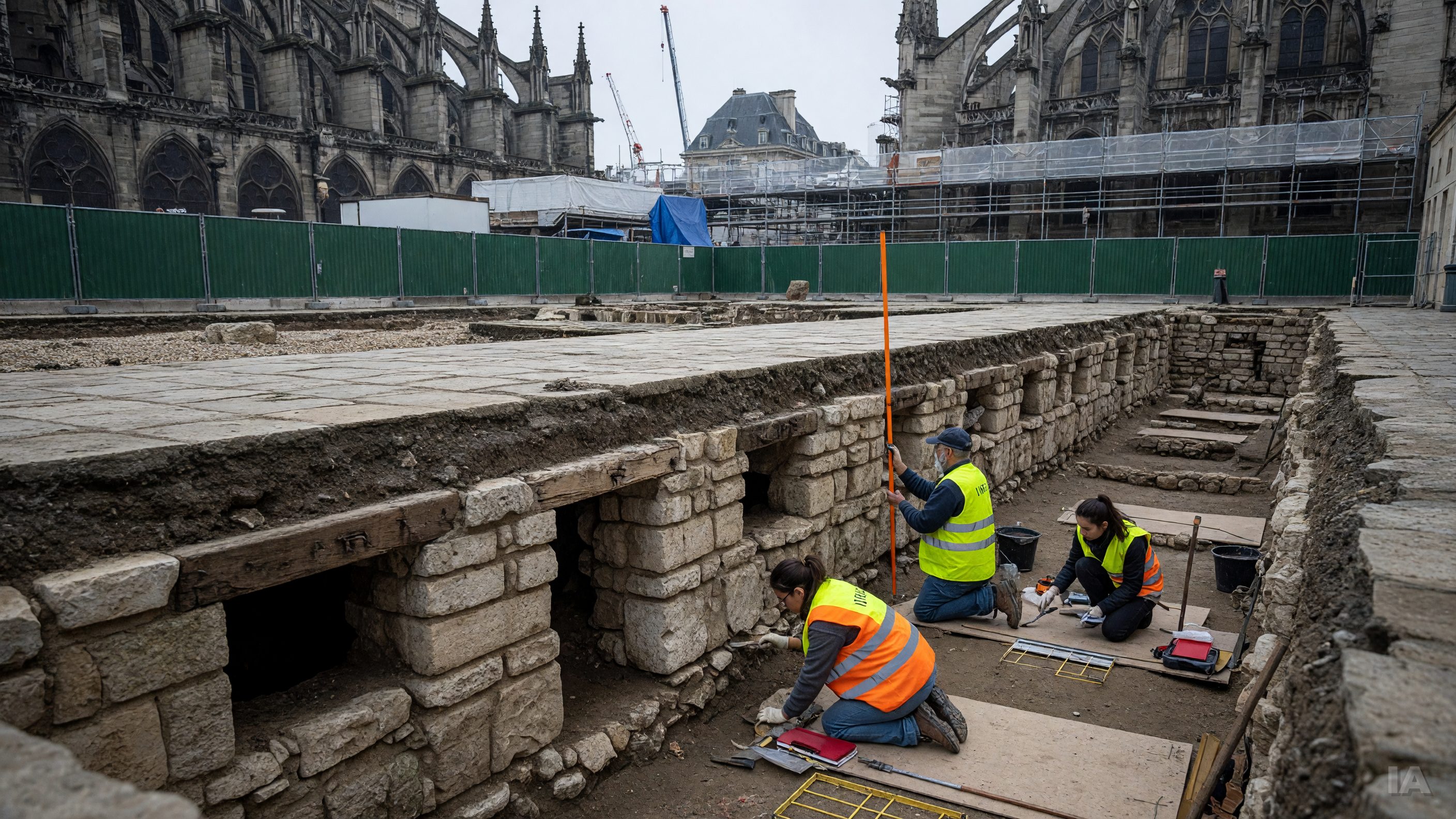 Un mur gaulois sous l'Hôtel-Dieu relance la vieille querelle de Lutèce