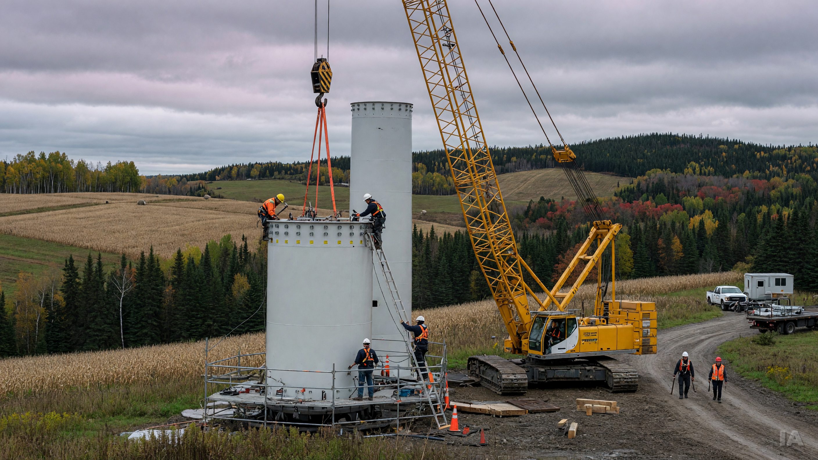 Parc éolien PPAW : après l'accident mortel, la CNESST conditionne la reprise du chantier à de meilleures protections contre les chutes