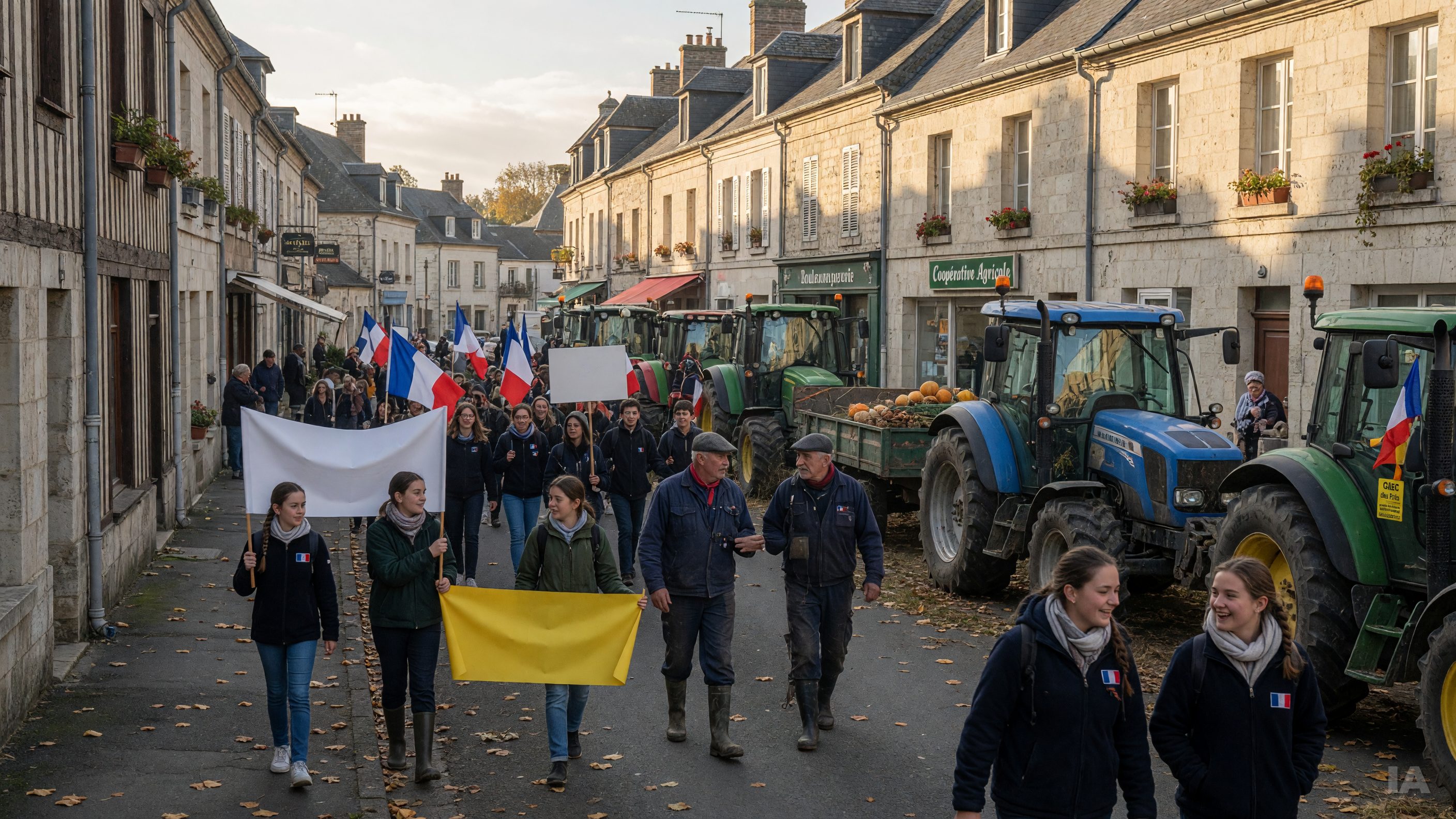 Des paysans rejoignent les lycéens en France : « On détruit la campagne, on détruit l'école »