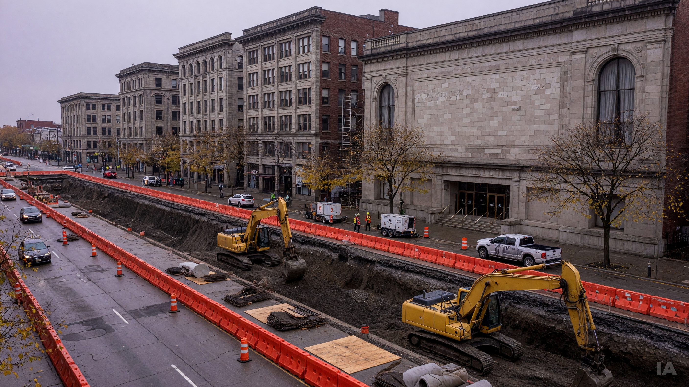 Tramway de Québec : l'excavation de la trémie du boulevard René-Lévesque ouvre un nouveau chapitre du chantier