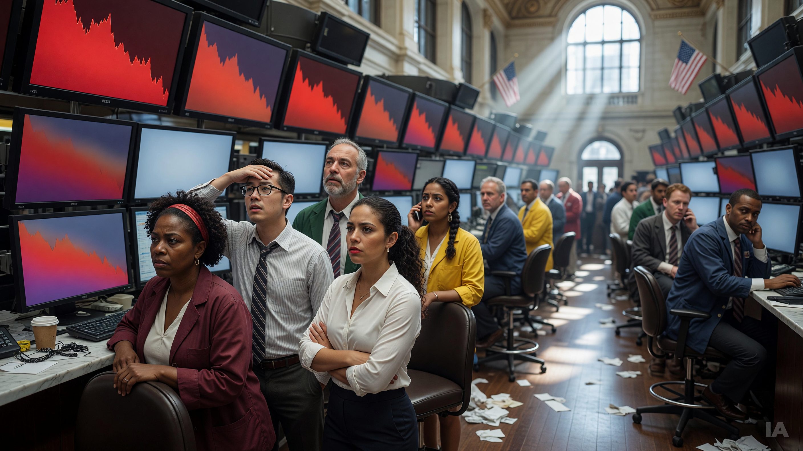 Wall Street recule : l'IA inquiète les marchés et les prix de gros s'emballent