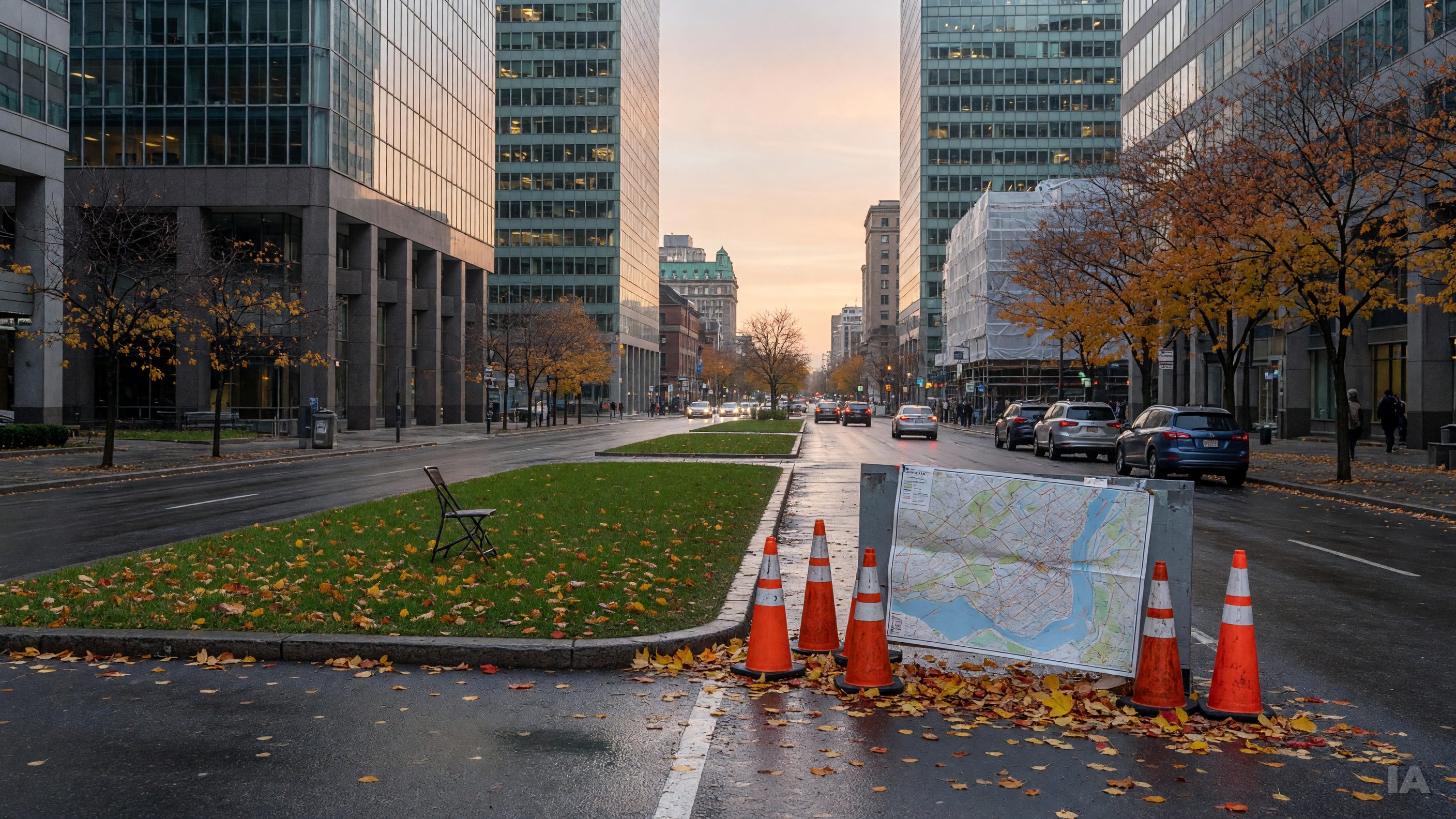 Zone sans cônes au centre-ville de Montréal : des ingénieurs jugent l'opération ratée